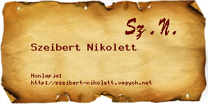 Szeibert Nikolett névjegykártya